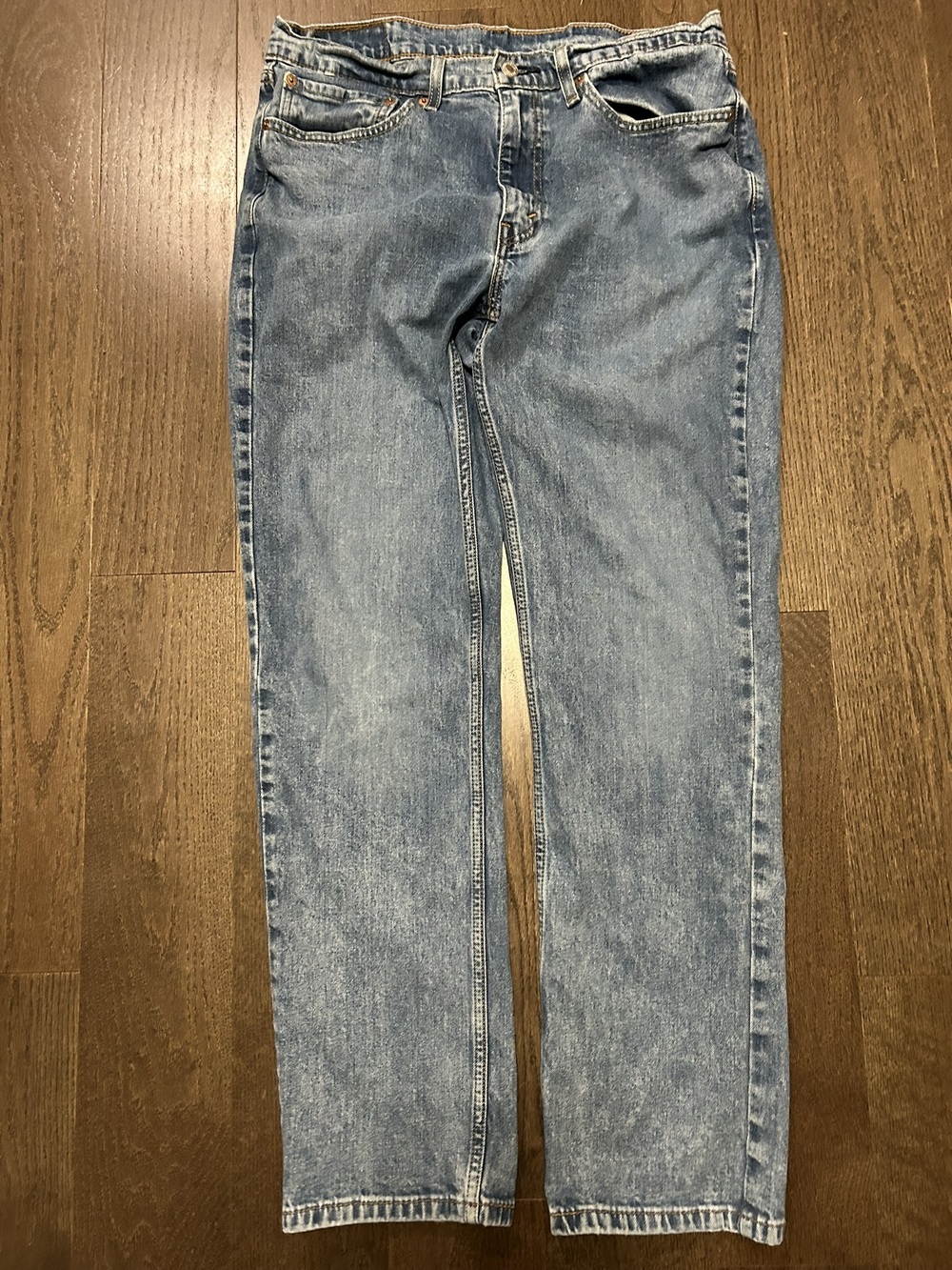 Levi's 505 Regular Fit Straight Leg Medium Wash Jeans W34 L30.5